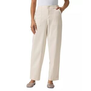 Splendid Women Ivory Lyocell/Cotton Good Fortune Comfy Palazzo Pants Size M